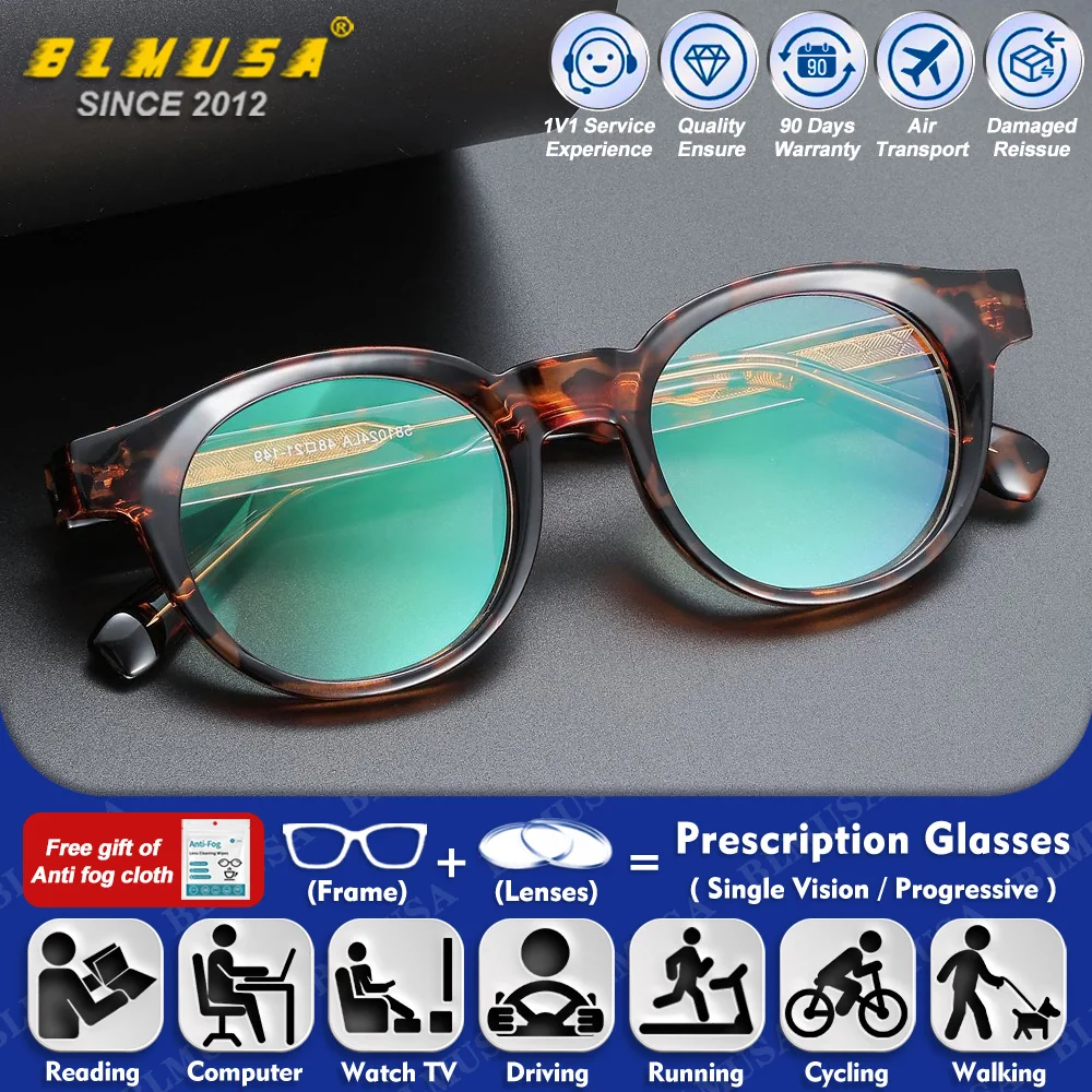 BLMUSA (S) Fashionable Round Frame Design Myopia Prescription Glasses Men Small Frame Anti Blue Ray Progressive Optical Eyeware
BLMUSA (S) Fashionable Round Frame Design Myopia Prescription Glasses Men Small Frame Anti Blue Ray Progressive Optical Eyeware