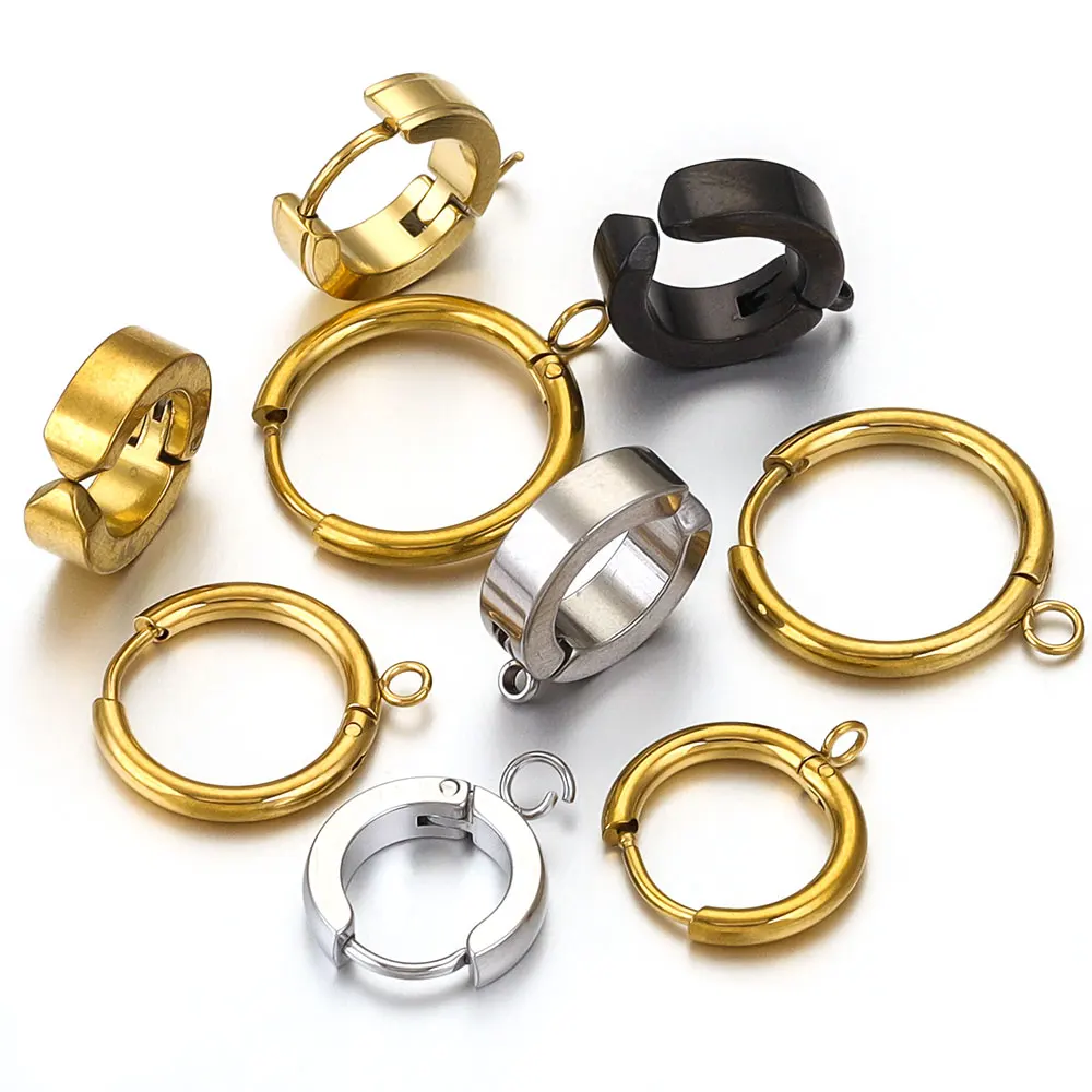 10pcs Stainless Steel Gold Huggie Earring Hooks With Loop Round Ear Post With Open Jump Ring for DIY Jewelry Making Supplies
10pcs Stainless Steel Gold Huggie Earring Hooks With Loop Round Ear Post With Open Jump Ring for DIY Jewelry Making Supplies