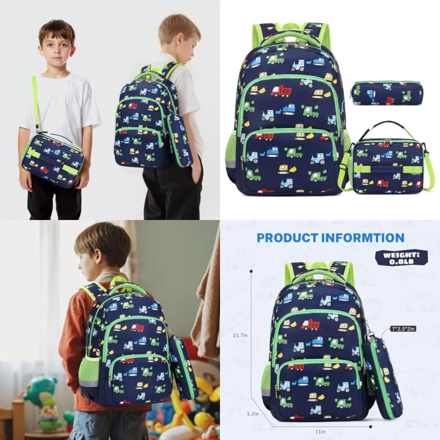 3PCS Backpack Set - Waterproof Bookbag with Lunch Box for Boys Ages 3-12, Adorable Cartoon Prints for School and Outdoor Use
3PCS Backpack Set - Waterproof Bookbag with Lunch Box for Boys Ages 3-12, Adorable Cartoon Prints for School and Outdoor Use