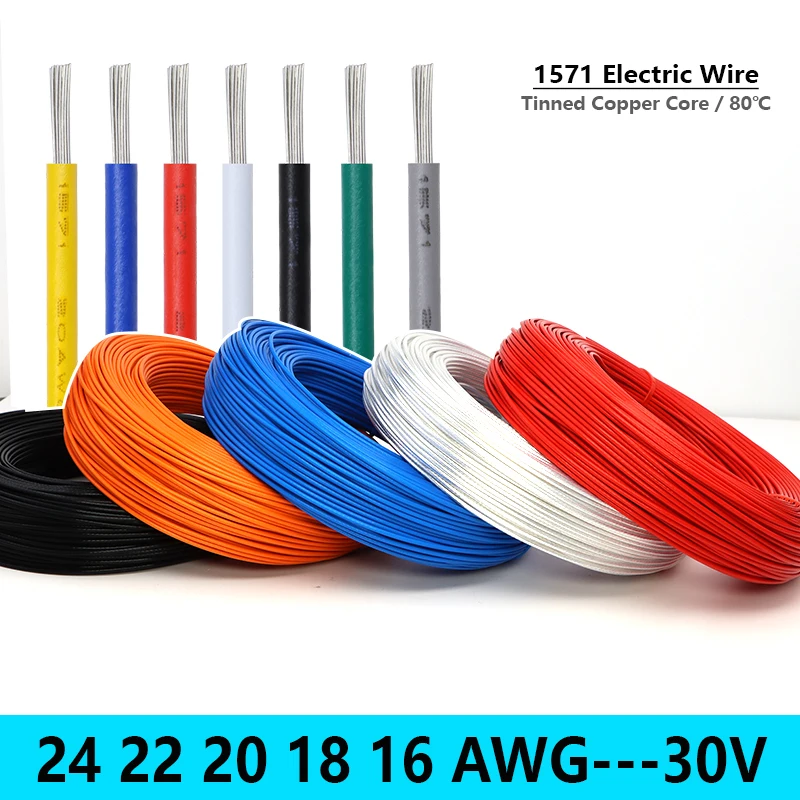 Электронный провод 5М-100М 1571, гибкий кабель 24 22 20 18 16 AWG, с ПВХ изоляцией, луженая медь, экологичный, для светодиодов, шнур для DIY
Электронный провод 5М-100М 1571, гибкий кабель 24 22 20 18 16 AWG, с ПВХ изоляцией, луженая медь, экологичный, для светодиодов, шнур для DIY