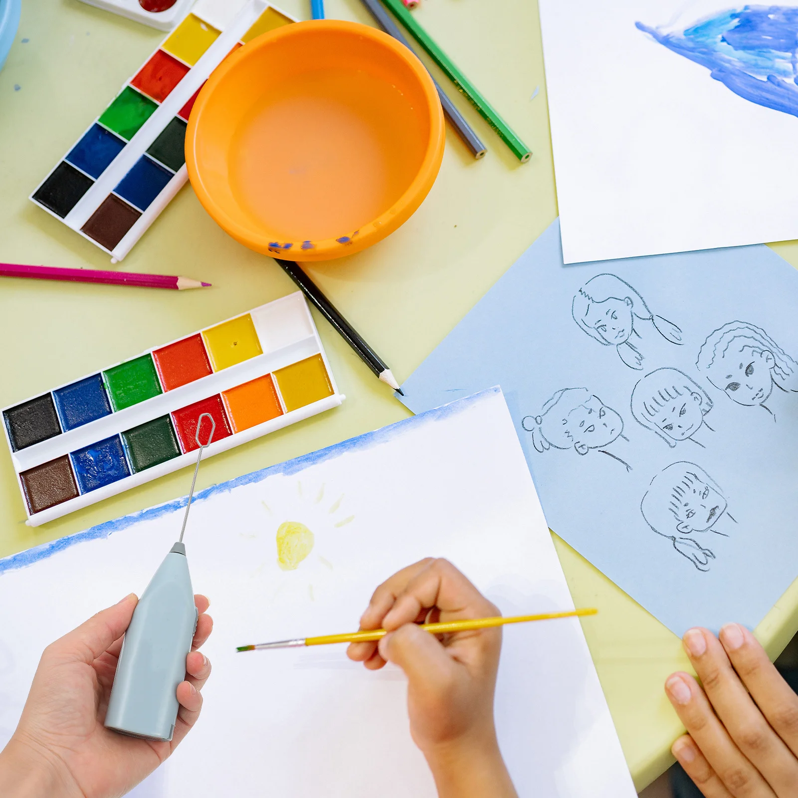 Electric Pigment Mixer Stainless Steel Tool For Paints Gouache Fast Stirring Portable Agitator Art Supplies
Electric Pigment Mixer Stainless Steel Tool For Paints Gouache Fast Stirring Portable Agitator Art Supplies