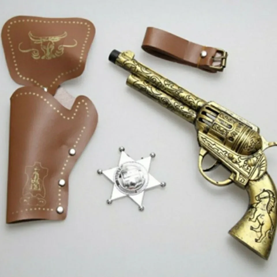 Western Cowboy Toy Revolver with Leather Covering Boys' Halloween Children's Costume Accessories Plastic Role-playing Props
Western Cowboy Toy Revolver with Leather Covering Boys' Halloween Children's Costume Accessories Plastic Role-playing Props