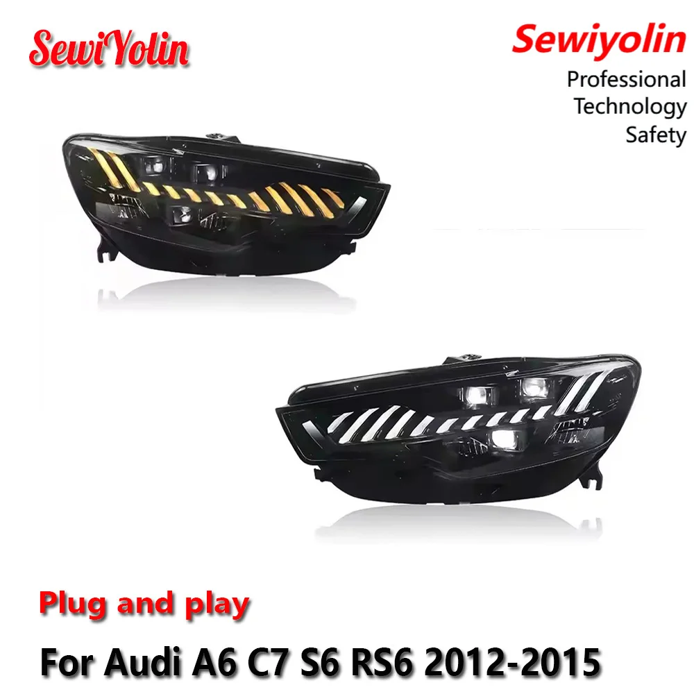 Car LED Headlight Light Assemblies For Audi A6 C7 S6 RS6 2012-2015 Auto Fog DRL Brake Turn Signal Lamp Plug And Play
Car LED Headlight Light Assemblies For Audi A6 C7 S6 RS6 2012-2015 Auto Fog DRL Brake Turn Signal Lamp Plug And Play