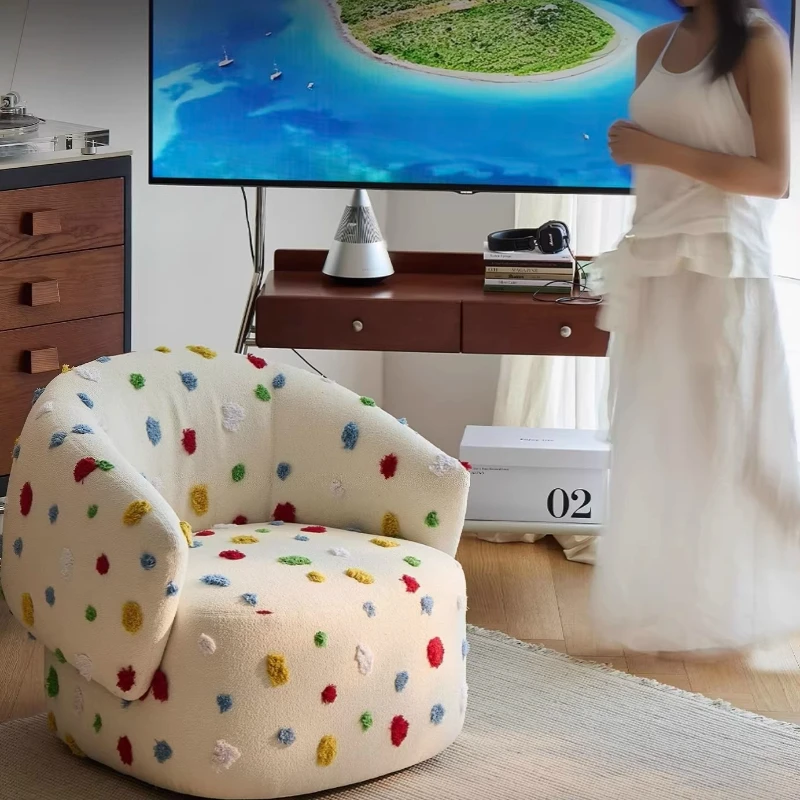 Кресло для дома в стиле минимализм с узором в горошек, белое тканевое кресло для отдыха
Кресло для дома в стиле минимализм с узором в горошек, белое тканевое кресло для отдыха