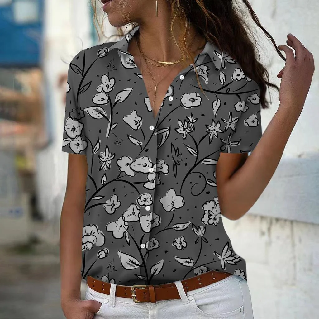 women's short sleeve shirt Summer Vintage Floral Print Tops blouses Ladies Shirts
women's short sleeve shirt Summer Vintage Floral Print Tops blouses Ladies Shirts