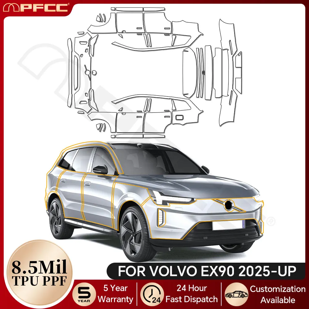 For Volvo EX90 2025 8.5Mil TPU Paint Protection Film Car Body Pre-cut PPF Bra Clear Kit Anti-scratch Resistant Invisible Cover
For Volvo EX90 2025 8.5Mil TPU Paint Protection Film Car Body Pre-cut PPF Bra Clear Kit Anti-scratch Resistant Invisible Cover