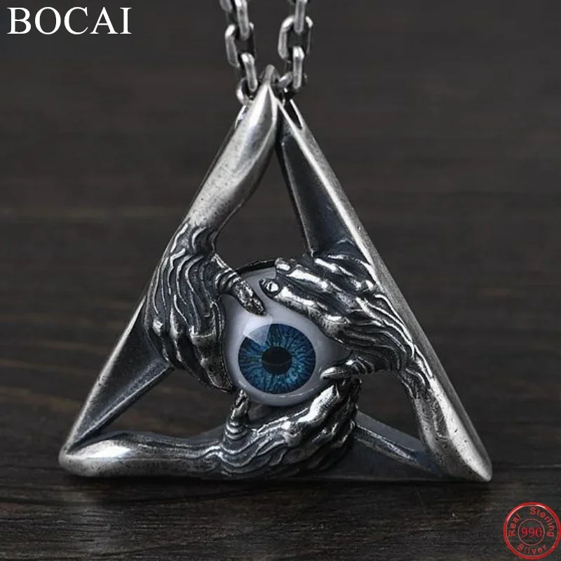 BOCAI S990 Sterling Silver Charms Pendants for Women Men New Fashion Three Handed The Eye of God Triangle Jewelry Free Shipping
BOCAI S990 Sterling Silver Charms Pendants for Women Men New Fashion Three Handed The Eye of God Triangle Jewelry Free Shipping