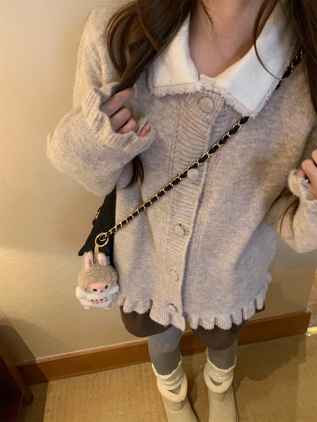 TheDouerr Sweet Oats Soup Lace Hem Knitted Sweater Cardigan Girl's Regular Fit Long Sleeve Winter Online Exclusive Knitwear
TheDouerr Sweet Oats Soup Lace Hem Knitted Sweater Cardigan Girl's Regular Fit Long Sleeve Winter Online Exclusive Knitwear