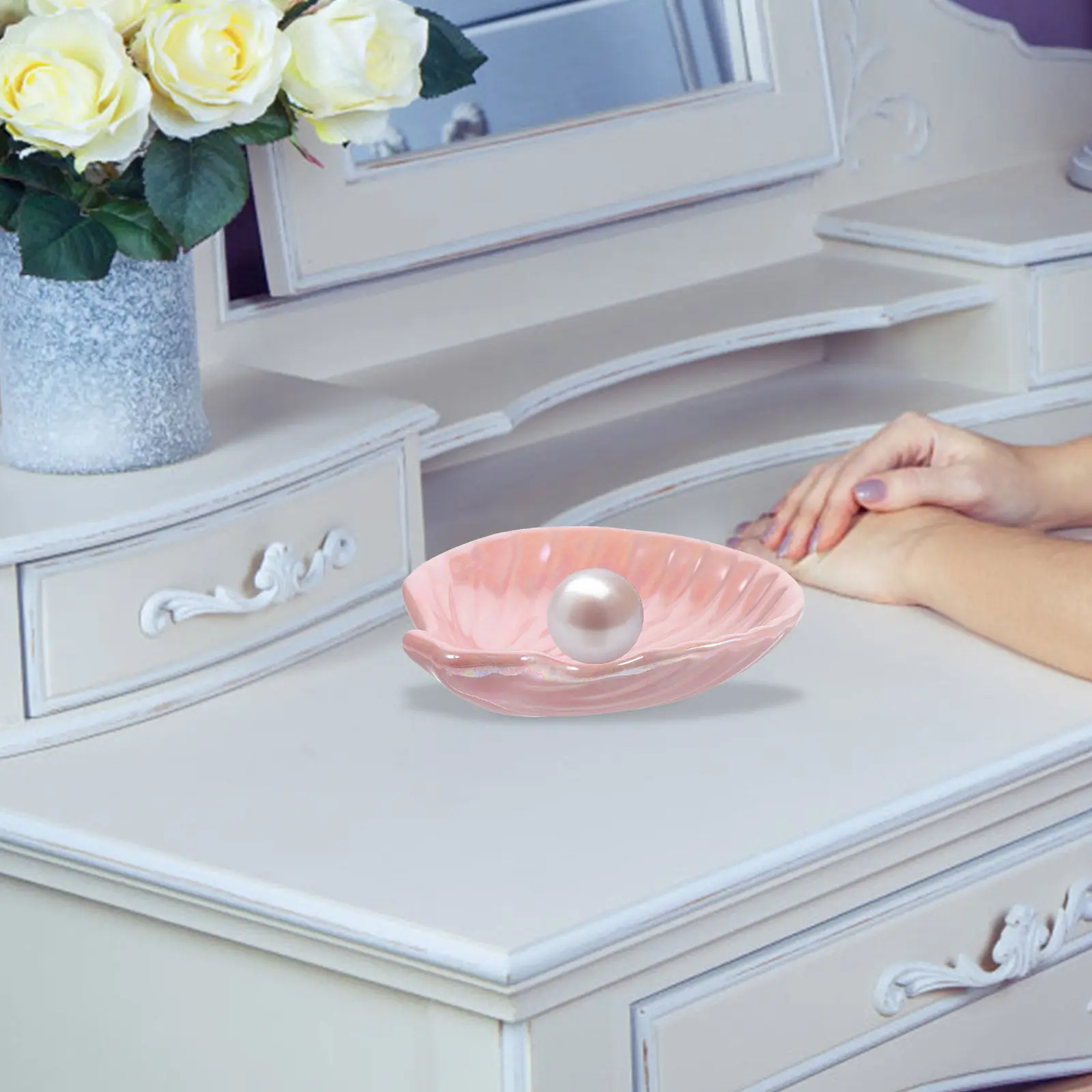 Shell Shaped Jewelry Tray Ceramic Trinket Dish Elegant Desktop Jewelry Organizer Ring Earring Display Storage Holder
Shell Shaped Jewelry Tray Ceramic Trinket Dish Elegant Desktop Jewelry Organizer Ring Earring Display Storage Holder