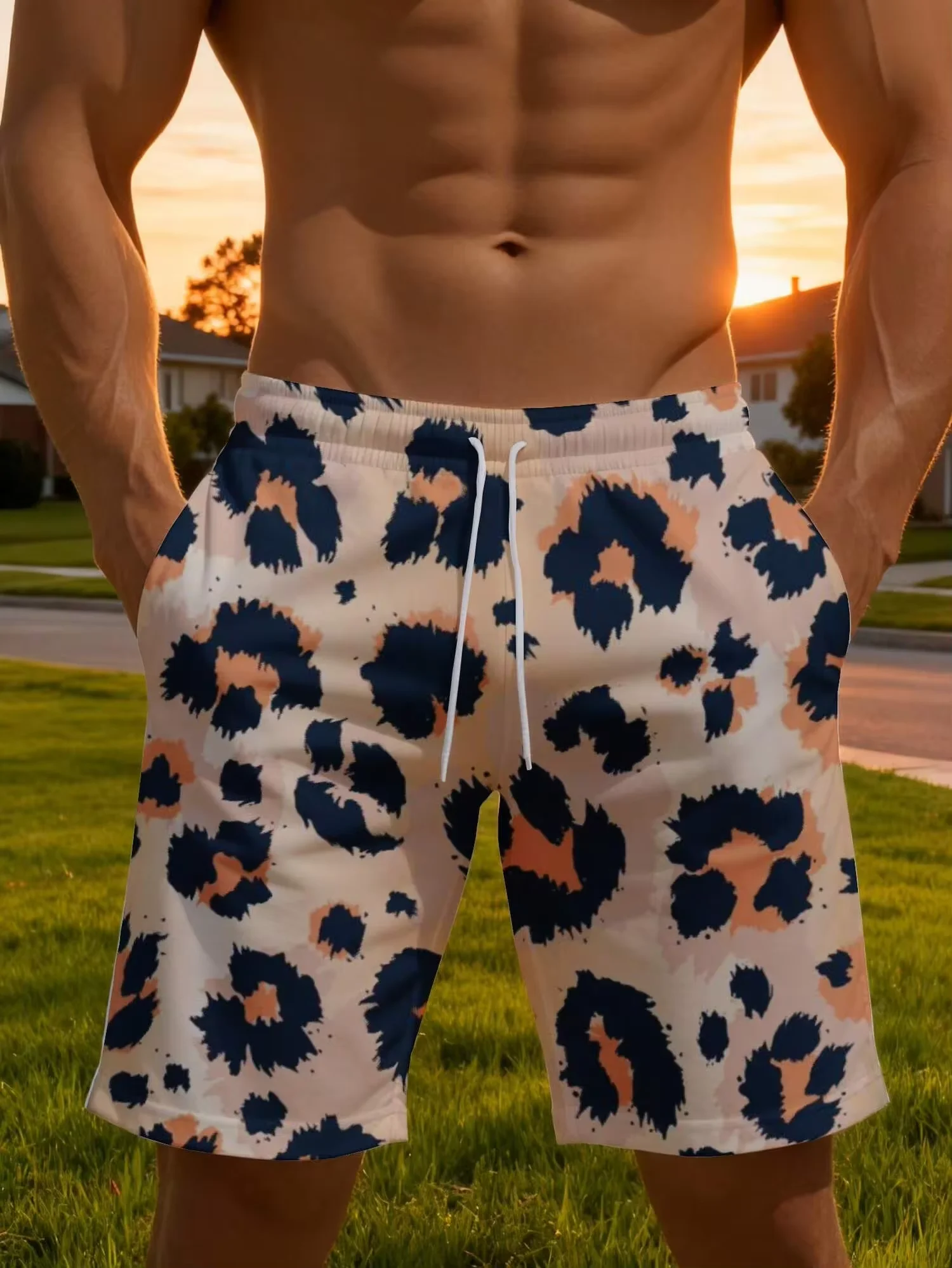 2026 Summer New Style Men's Outdoor Beach Casual Sportswear Shorts Fashionable Leopard Print Design For Warm Weather Activities 3D Printing Technology Used For Vibrant Patterns Perfect For Beach Days And Leisure Outings Soft And Comfortable Fabric
2026 Summer New Style Men's Outdoor Beach Casual Sportswear Shorts Fashionable Leopard Print Design For Warm Weather Activities 3D Printing Technology Used For Vibrant Patterns Perfect For Beach Days And Leisure Outings Soft And Comfortable Fabric