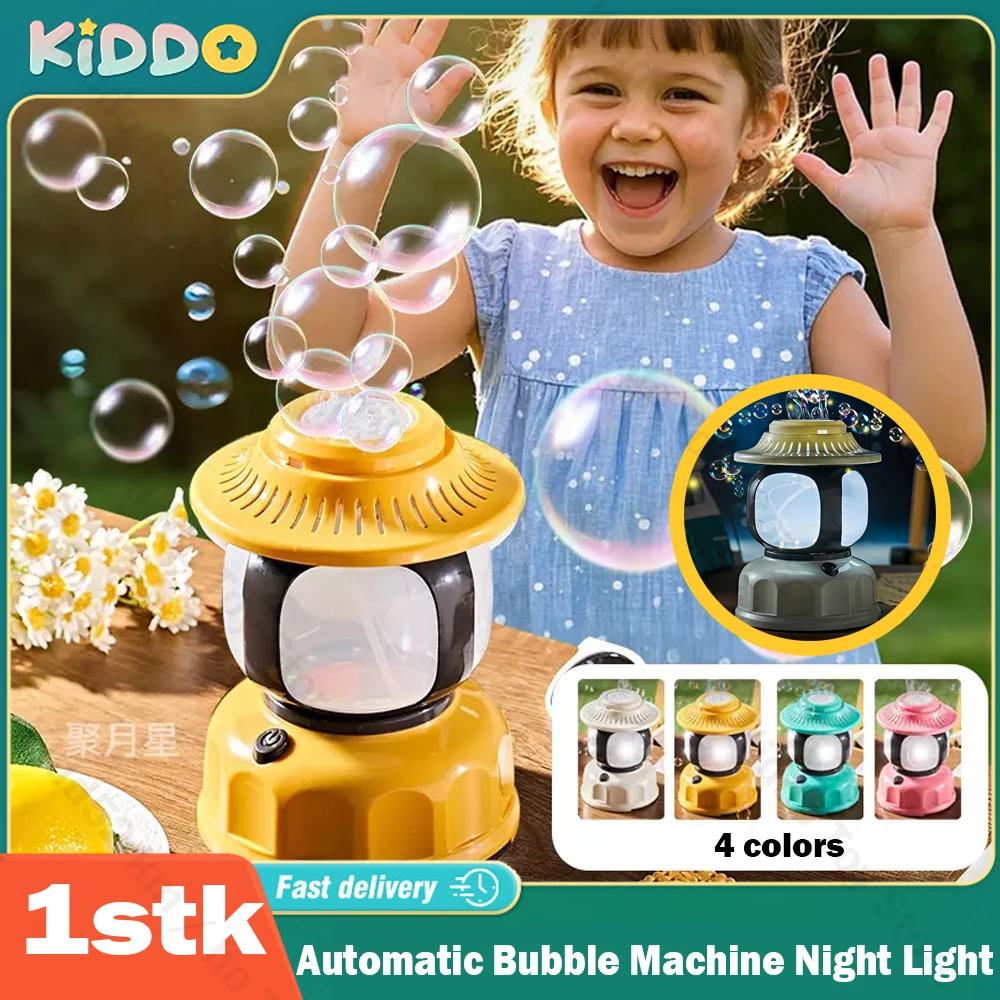 Automatic Bubble Machine Gun Toy with Light Electric Hole Camping Night Light Blowing Soap Bubble Outdoor Toys for Kids Gifts
Automatic Bubble Machine Gun Toy with Light Electric Hole Camping Night Light Blowing Soap Bubble Outdoor Toys for Kids Gifts