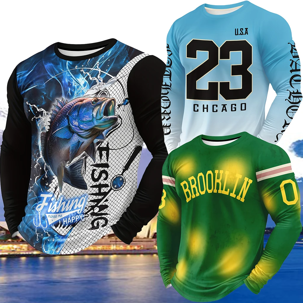 Men's 3D Printed Long Sleeved T-shirt Outdoor Fishing Protective Suit Outdoor Sport Quick Drying Long Sleeved Motorcycle T-shirt
Men's 3D Printed Long Sleeved T-shirt Outdoor Fishing Protective Suit Outdoor Sport Quick Drying Long Sleeved Motorcycle T-shirt