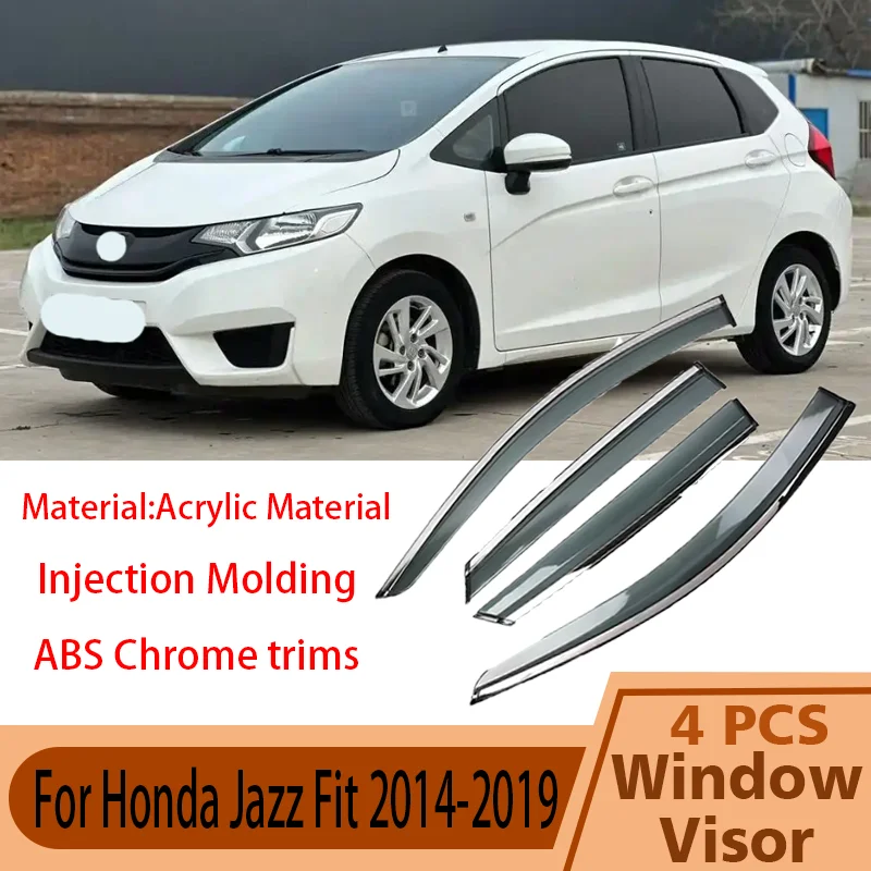 Car Window Visor For Honda Jazz Fit Hatchback 2014 2015 2016-2019 Sun Rain Guard Deflector Windshield Car Window Rain Guard 4PCS
Car Window Visor For Honda Jazz Fit Hatchback 2014 2015 2016-2019 Sun Rain Guard Deflector Windshield Car Window Rain Guard 4PCS