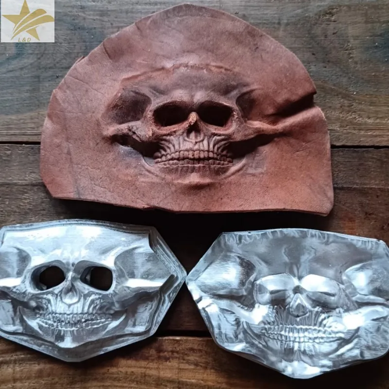 3D Skull Face Leather Embossing Stamp Mold, Aluminum Alloy Stamp Shaping Tool, Leather Craft Carving Logo Stamper
3D Skull Face Leather Embossing Stamp Mold, Aluminum Alloy Stamp Shaping Tool, Leather Craft Carving Logo Stamper