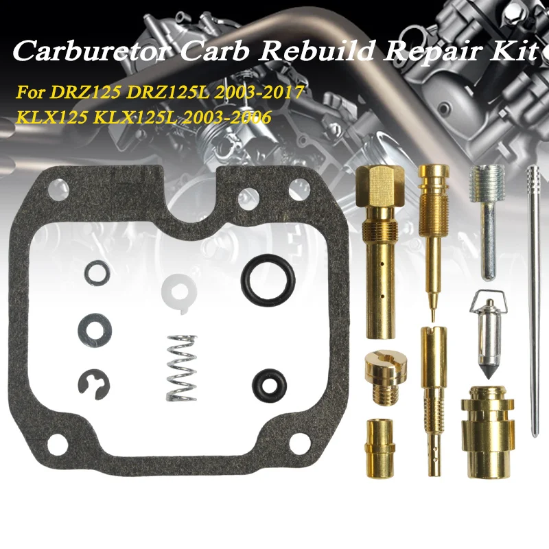 Carburetor Carb Rebuild Repair Kit DRZ125 DRZ125L 2003-2017 KLX125 KLX125L 2003-2006
Carburetor Carb Rebuild Repair Kit DRZ125 DRZ125L 2003-2017 KLX125 KLX125L 2003-2006