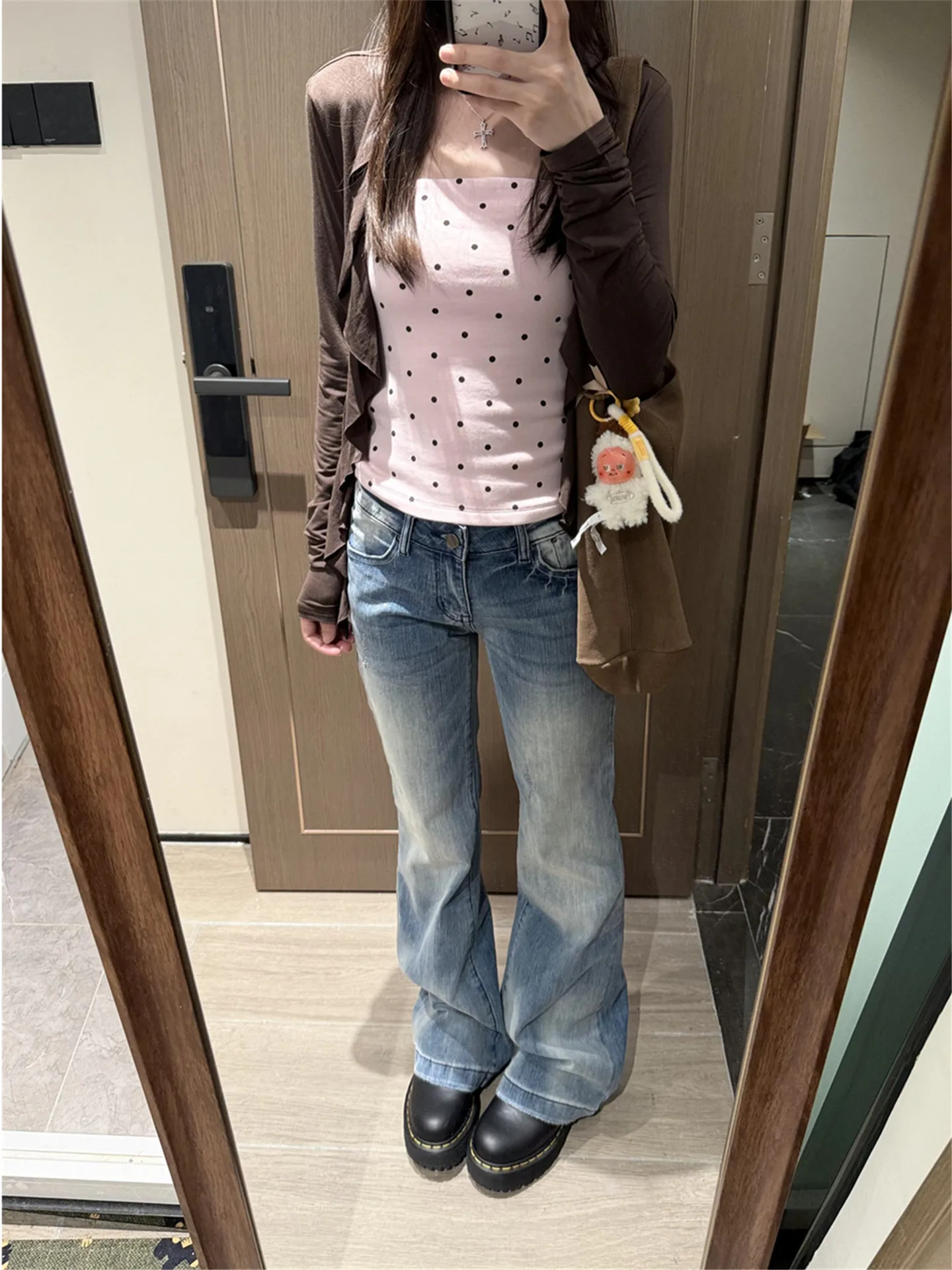 Retro Washed Slim Fit Long Bell Bottom Jeans Women's Summer Casual Cotton Denim Skinnier Ankle Dragging Pants High Waist
Retro Washed Slim Fit Long Bell Bottom Jeans Women's Summer Casual Cotton Denim Skinnier Ankle Dragging Pants High Waist