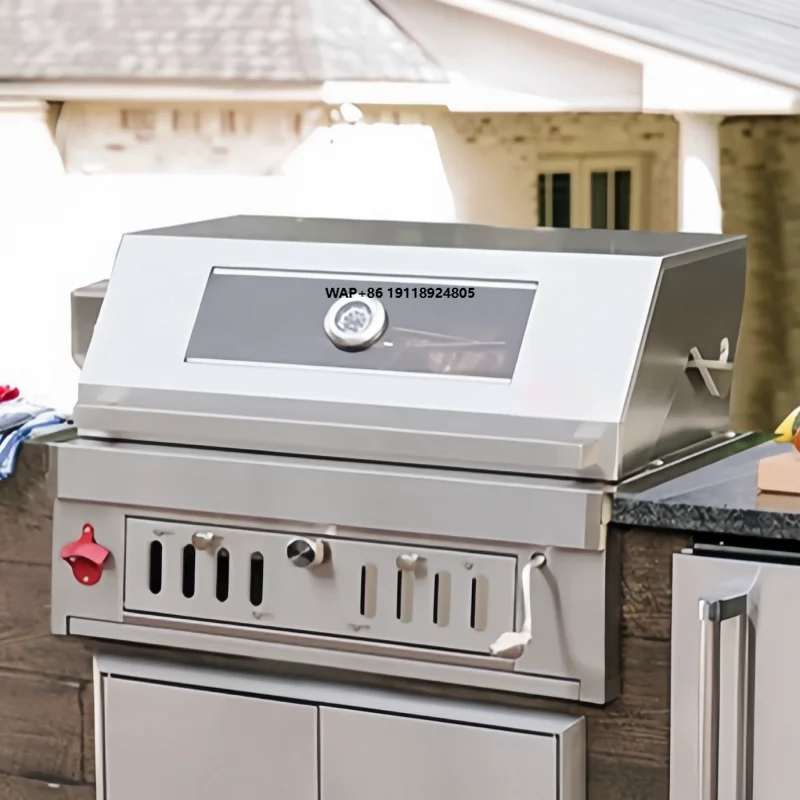 Современный модульный уличный гриль-барбекю из нержавеющей стали со встроенной печью для приготовления курицы на углях
Современный модульный уличный гриль-барбекю из нержавеющей стали со встроенной печью для приготовления курицы на углях