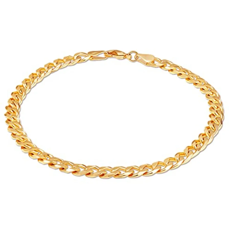 Barzel 18K Gold Plated Curb Link Anklet For Women, 10 Inches - Made In Brazil
Barzel 18K Gold Plated Curb Link Anklet For Women, 10 Inches - Made In Brazil