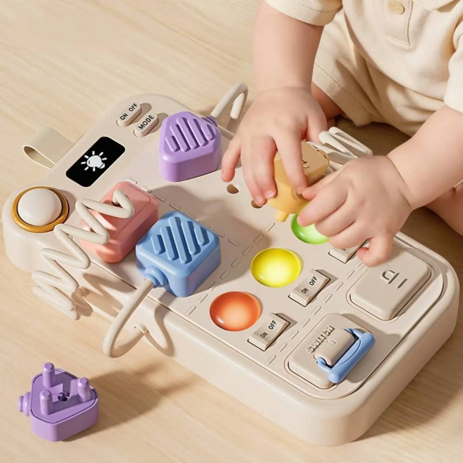 Socket Toy Hand-Eye Coordination Plug Board Toy Educational Busy Board Practical Life Skills Color Recognition for Toddlers
Socket Toy Hand-Eye Coordination Plug Board Toy Educational Busy Board Practical Life Skills Color Recognition for Toddlers