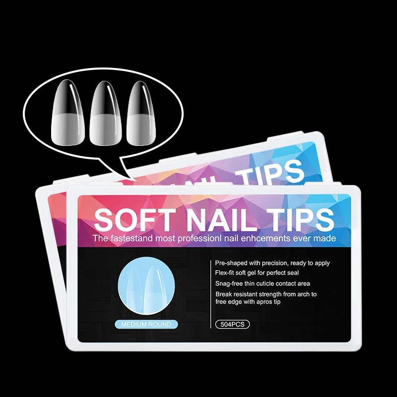 Ladies' Favorite:Private Label Finger Nails Artificial Tips Press on Nails Clear Full Cover Soft Gel Tips
Ladies' Favorite:Private Label Finger Nails Artificial Tips Press on Nails Clear Full Cover Soft Gel Tips