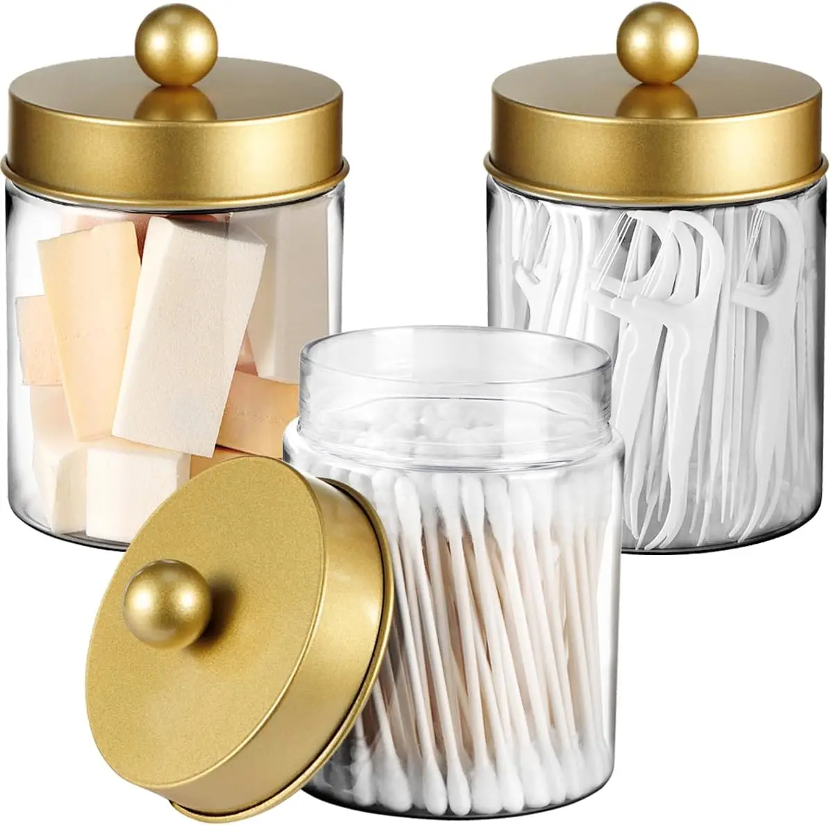 Farmhouse Qtip Holder Apothecary Jar with Lid for Bathroom Vanity Storage Organizer, Plastic Cotton Swab Container with Stickers
Farmhouse Qtip Holder Apothecary Jar with Lid for Bathroom Vanity Storage Organizer, Plastic Cotton Swab Container with Stickers