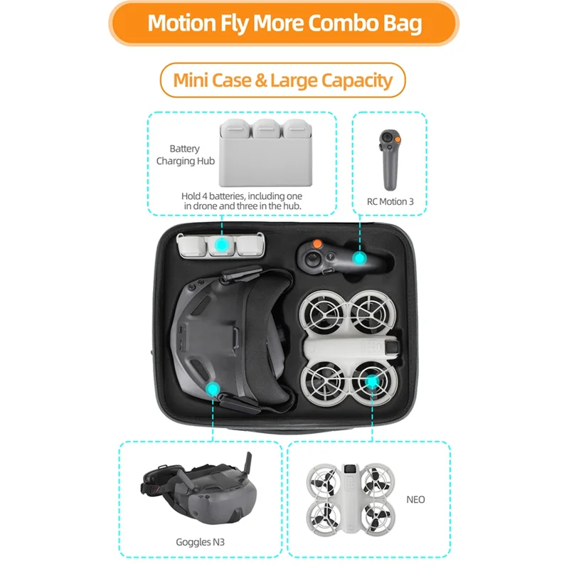 SUNRI-For DJI NEO Storage Bag Goggles N3 Carrying Case Drone Shockproof Case Waterproof Protector For DJI Neo Accessories
SUNRI-For DJI NEO Storage Bag Goggles N3 Carrying Case Drone Shockproof Case Waterproof Protector For DJI Neo Accessories