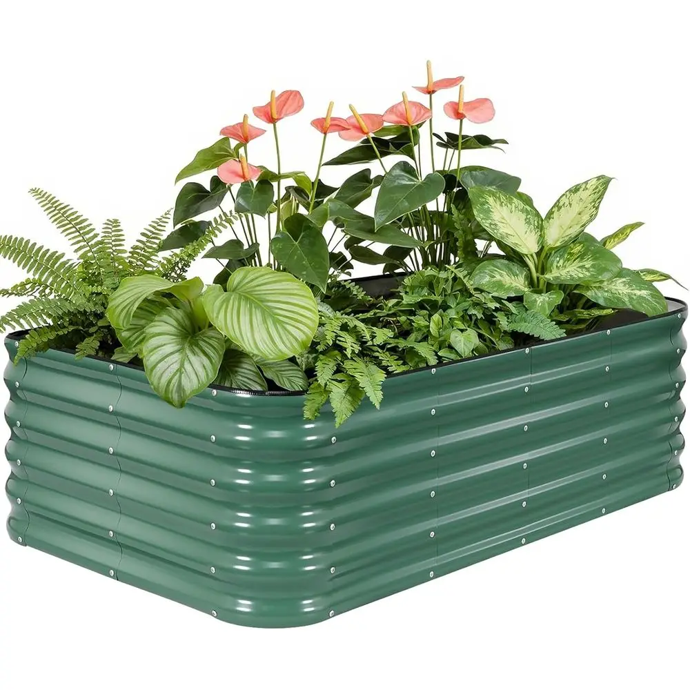 5x3x1.4m Galvanized Metal Outdoor Raised Garden Bed Kit, Large Planter for Growing Vegetables, Herbs, and Flowers
5x3x1.4m Galvanized Metal Outdoor Raised Garden Bed Kit, Large Planter for Growing Vegetables, Herbs, and Flowers