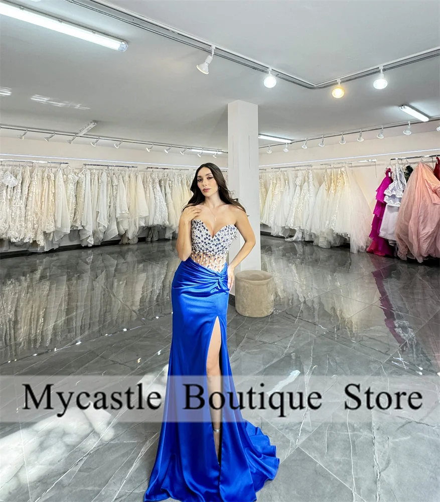 Customized Royal Blue Beaded Mermaid Prom Dress 2025 Elegant For Women Mexico Side Slit Evening Dress Birthday Party Gowns
Customized Royal Blue Beaded Mermaid Prom Dress 2025 Elegant For Women Mexico Side Slit Evening Dress Birthday Party Gowns