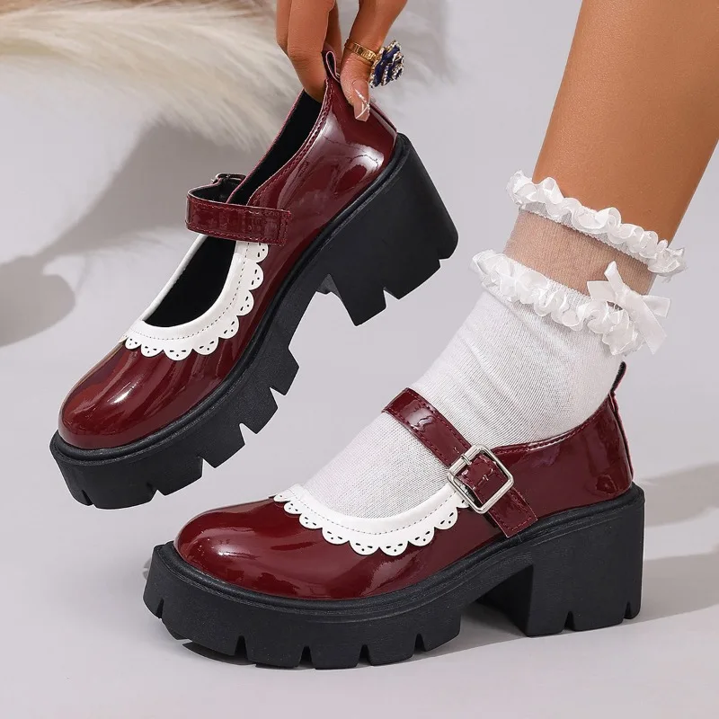 Балетки Мэри Джейн, женские простые туфли на платформе и каблуке в стиле Лолиты, студенческие студенческие милые женские туфли на среднем каблуке, лоферы
Балетки Мэри Джейн, женские простые туфли на платформе и каблуке в стиле Лолиты, студенческие студенческие милые женские туфли на среднем каблуке, лоферы