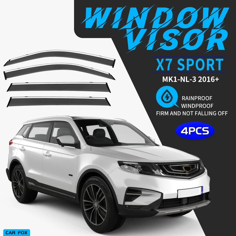 For Em-grand X7 Sport 2016+ Plastic Window Visor Vent Shades Sun Rain Deflector Guard 4PCS/SET
For Em-grand X7 Sport 2016+ Plastic Window Visor Vent Shades Sun Rain Deflector Guard 4PCS/SET