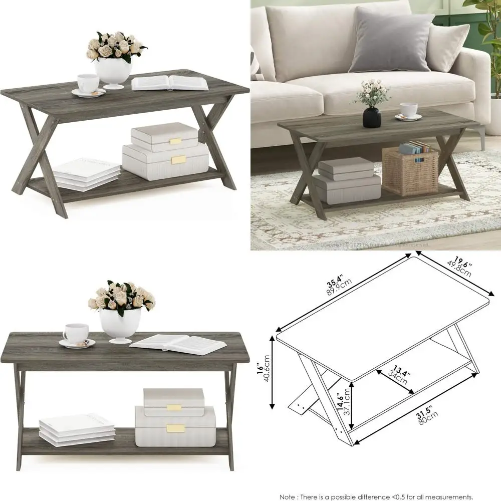 Современный журнальный столик крест-накрест, 35,4x19,6x16 дюймов, отделка французского дуба серого цвета
Современный журнальный столик крест-накрест, 35,4x19,6x16 дюймов, отделка французского дуба серого цвета