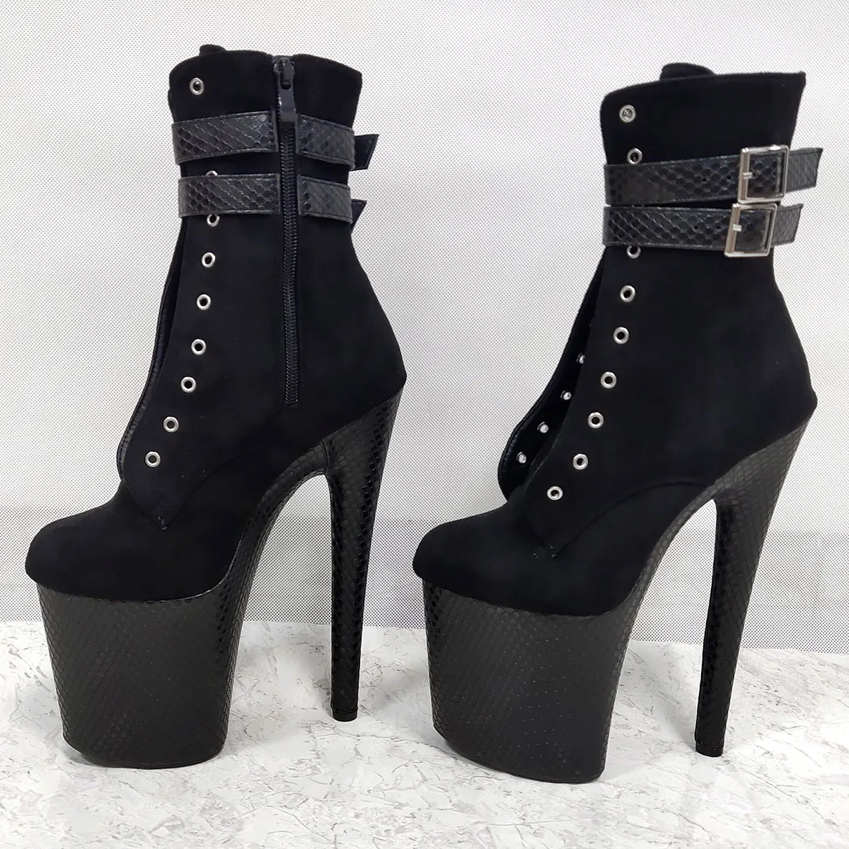 Exotic Dancer 8Inch Exotic Dancer Ankle Boots Black Flock Platform 20cm Fashion Strip Pole Dance Sexy Fetish Women's Gothic Shoe
Exotic Dancer 8Inch Exotic Dancer Ankle Boots Black Flock Platform 20cm Fashion Strip Pole Dance Sexy Fetish Women's Gothic Shoe