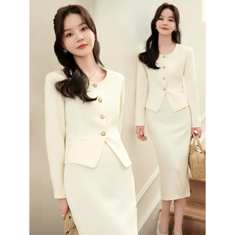 Women's white suit for spring2025New goddess-style early spring short professional skirt suit for petite women
Women's white suit for spring2025New goddess-style early spring short professional skirt suit for petite women