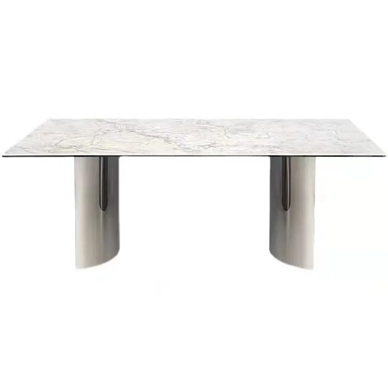 Slate dining table stainless steel chassis high-end light luxury household small apartment modern minimalist dining table
Slate dining table stainless steel chassis high-end light luxury household small apartment modern minimalist dining table