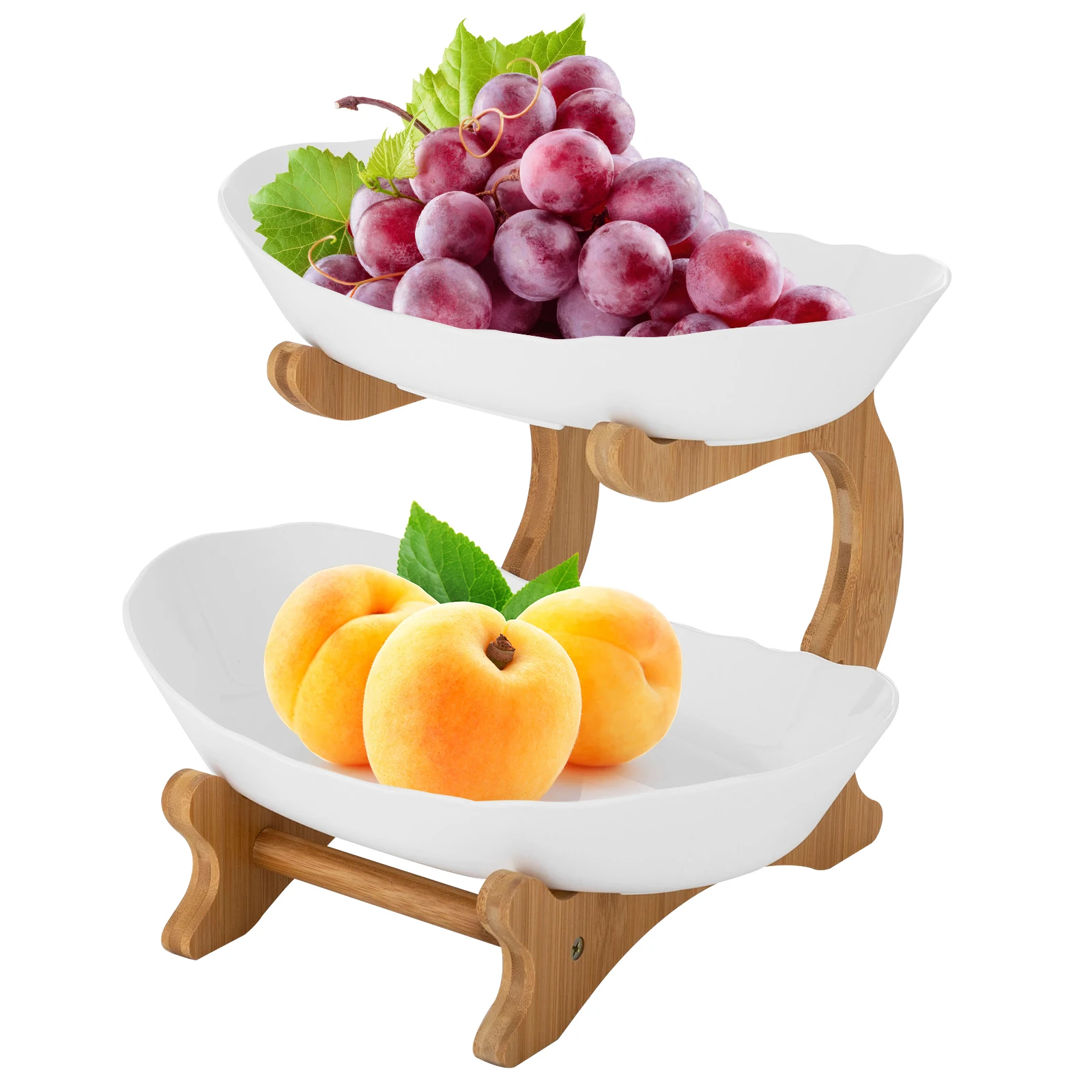 2-Tier Fruit Basket, Bamboo & PP Material, Removable Bowls, Non-Slip Bottoms, Easy to Clean, Perfect Gift
2-Tier Fruit Basket, Bamboo & PP Material, Removable Bowls, Non-Slip Bottoms, Easy to Clean, Perfect Gift