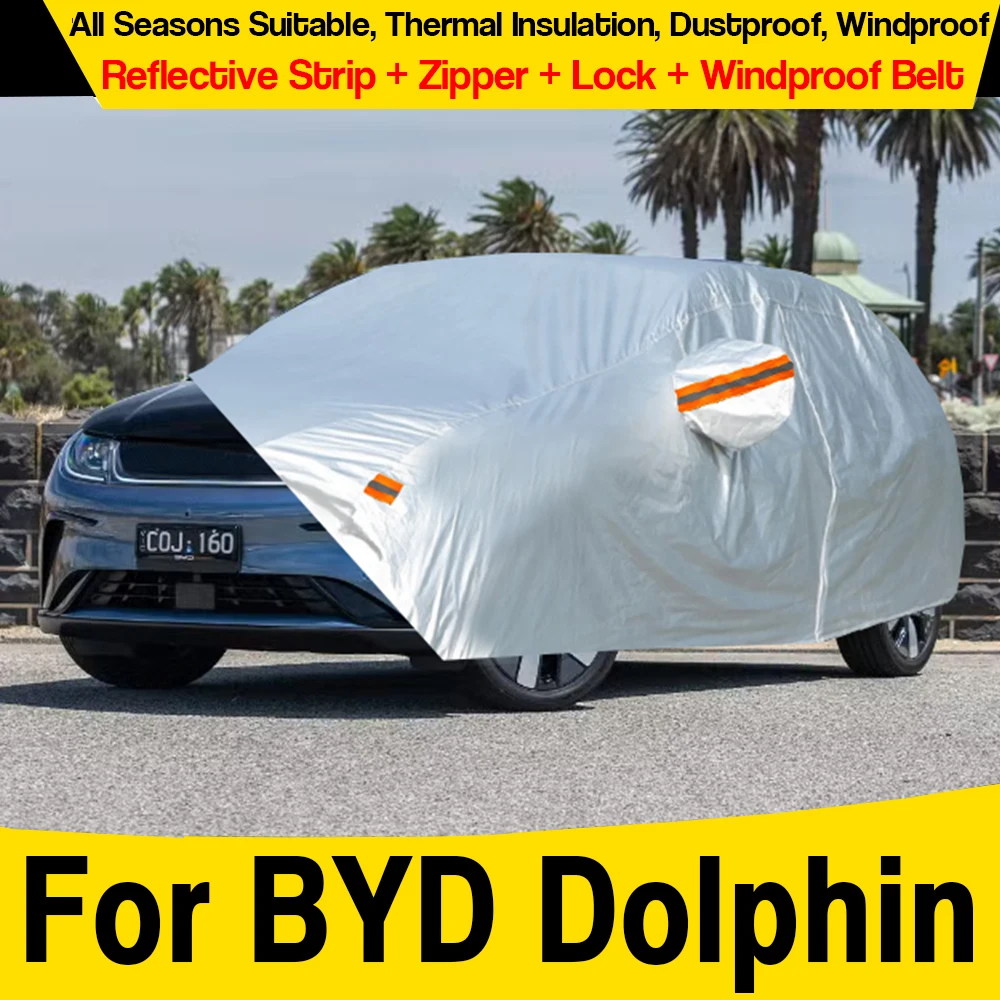 Полный автомобильный чехол для BYD Dolphin 2021-2026, уличный чехол от солнца, дождя, снега, ветра, пыли, авточехол
Полный автомобильный чехол для BYD Dolphin 2021-2026, уличный чехол от солнца, дождя, снега, ветра, пыли, авточехол