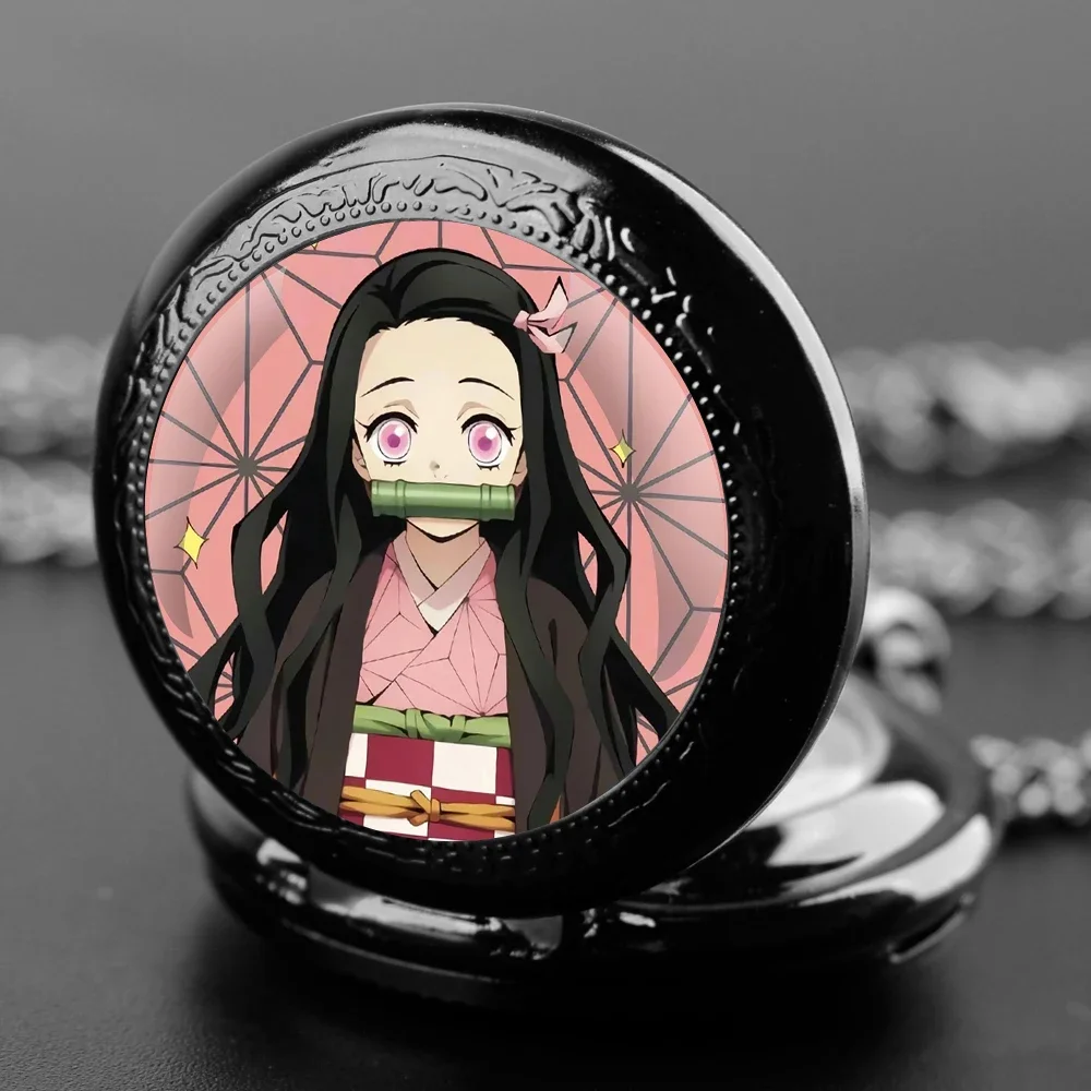 Kamado Nezuko Design Glass Dome Quartz Pocket Watch Girls' Gift Arabic Clock Necklace Pendant Clock Boys' Pocket Watches Reloj
Kamado Nezuko Design Glass Dome Quartz Pocket Watch Girls' Gift Arabic Clock Necklace Pendant Clock Boys' Pocket Watches Reloj