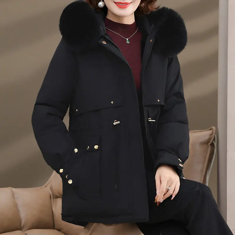Winter New Women's Cotton Jacket Loose Hooded Workwear Parkas 
Winter New Women's Cotton Jacket Loose Hooded Workwear Parkas