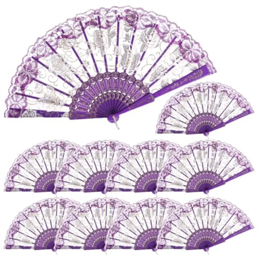30pcs Silk Folding Hand Fans, Silk Fans, Rose Fans, Perfect for Weddings, Parties, and Dancing
30pcs Silk Folding Hand Fans, Silk Fans, Rose Fans, Perfect for Weddings, Parties, and Dancing