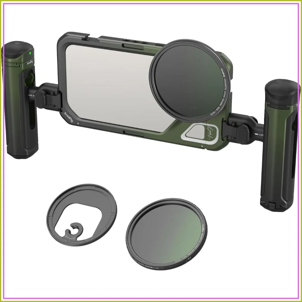 Wireless Quick Release Phone Rig for iPhone 15 Pro Max with 67mm Magnetic VND Filter & Adapter, Video Recording Kit for YouTube
Wireless Quick Release Phone Rig for iPhone 15 Pro Max with 67mm Magnetic VND Filter & Adapter, Video Recording Kit for YouTube