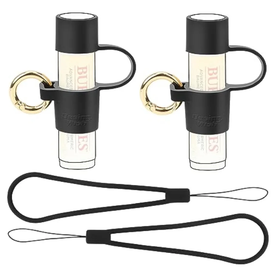 2 PCS Silicone Chapstick Holder with Cap Cover, 0.6'' Diameter Portable Lip Balm Holder Key Chain Sleeve Chapstick Keychain Hol
2 PCS Silicone Chapstick Holder with Cap Cover, 0.6'' Diameter Portable Lip Balm Holder Key Chain Sleeve Chapstick Keychain Hol