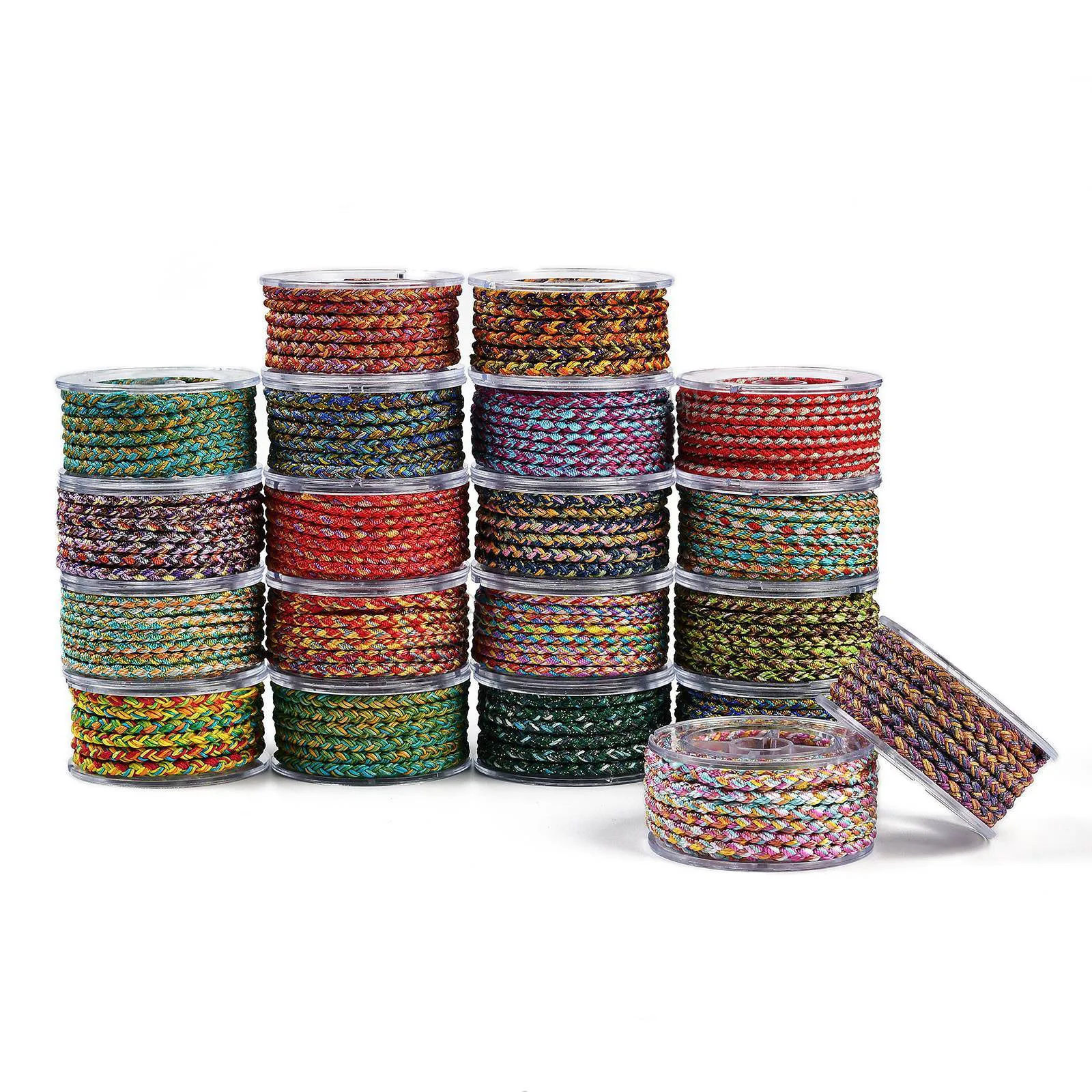 1 Roll 12-Ply Braided Nylon Cord Round Ethnic Style Mutli-color Thread Necklace Bracelet Decorate DIY Jewelry Making 2-3m/roll
1 Roll 12-Ply Braided Nylon Cord Round Ethnic Style Mutli-color Thread Necklace Bracelet Decorate DIY Jewelry Making 2-3m/roll