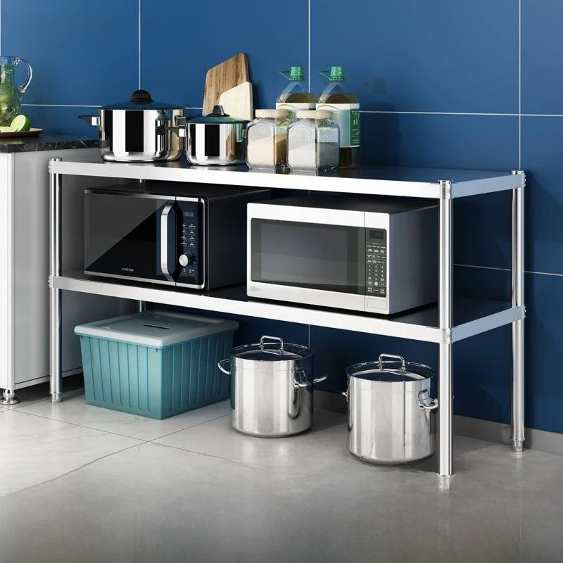 Stainless Steel Kitchen Storage Rack Multi-Layer Floor-standing Pot Holder Home Storage Shelf Versatile Organization Solution