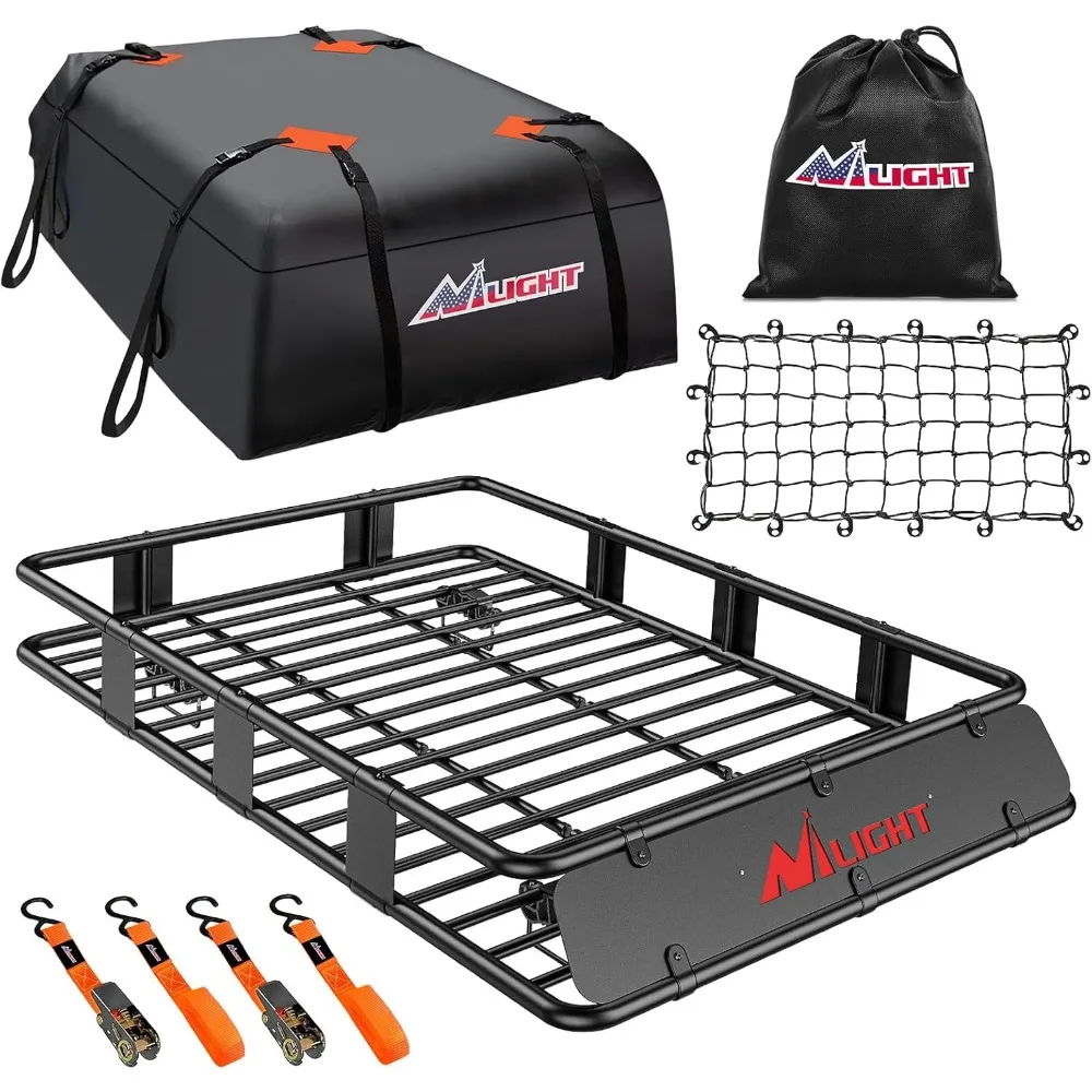 Nilight Universal Roof Rack Cargo Basket - 64 x 39 x 6 Heavy-Duty 250 lbs Capacity Rooftop Carrier with Waterproof Luggage Holde
Nilight Universal Roof Rack Cargo Basket - 64 x 39 x 6 Heavy-Duty 250 lbs Capacity Rooftop Carrier with Waterproof Luggage Holde
