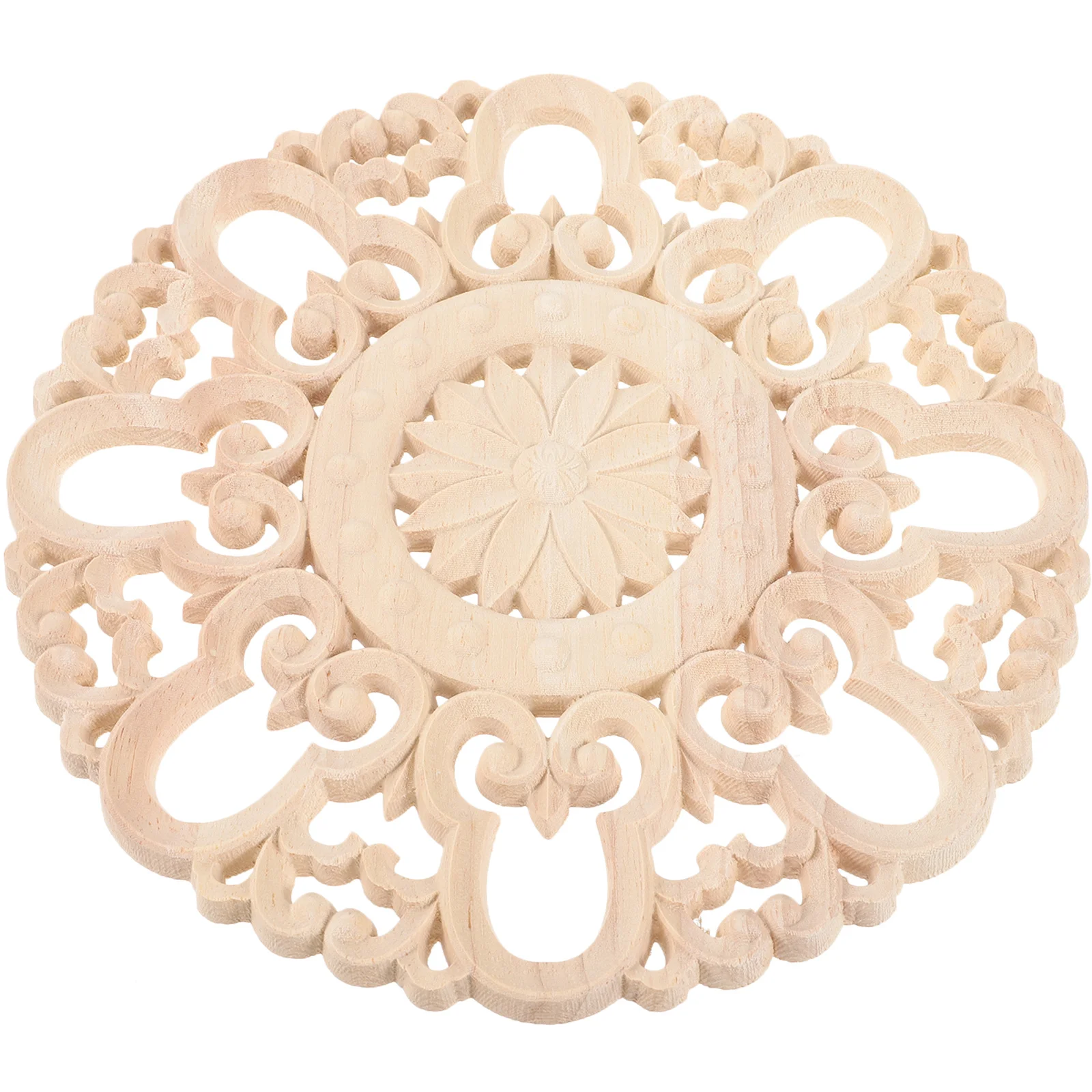 Round Wooden Applique Carved Onlay for Cabinet Door Bed Furniture Decor Unpainted Wood Carving Decal Home Ornament European
Round Wooden Applique Carved Onlay for Cabinet Door Bed Furniture Decor Unpainted Wood Carving Decal Home Ornament European