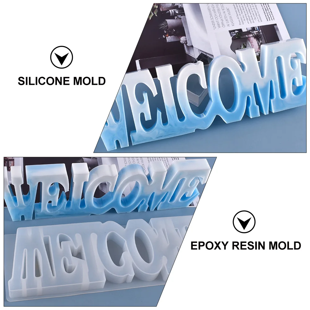 Letter Stencil Welcome Sign Silicone Mold for Office Diy Resin Word Molds Words Silica Gel
Letter Stencil Welcome Sign Silicone Mold for Office Diy Resin Word Molds Words Silica Gel