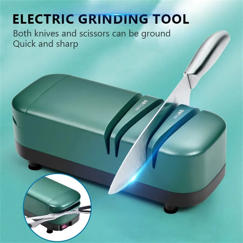 Knife Sharpener Professional Electric Knife Scissors Sharpener Home 2-Stage Kitchen Knives Sharpening System Quickly Sharpening
Knife Sharpener Professional Electric Knife Scissors Sharpener Home 2-Stage Kitchen Knives Sharpening System Quickly Sharpening