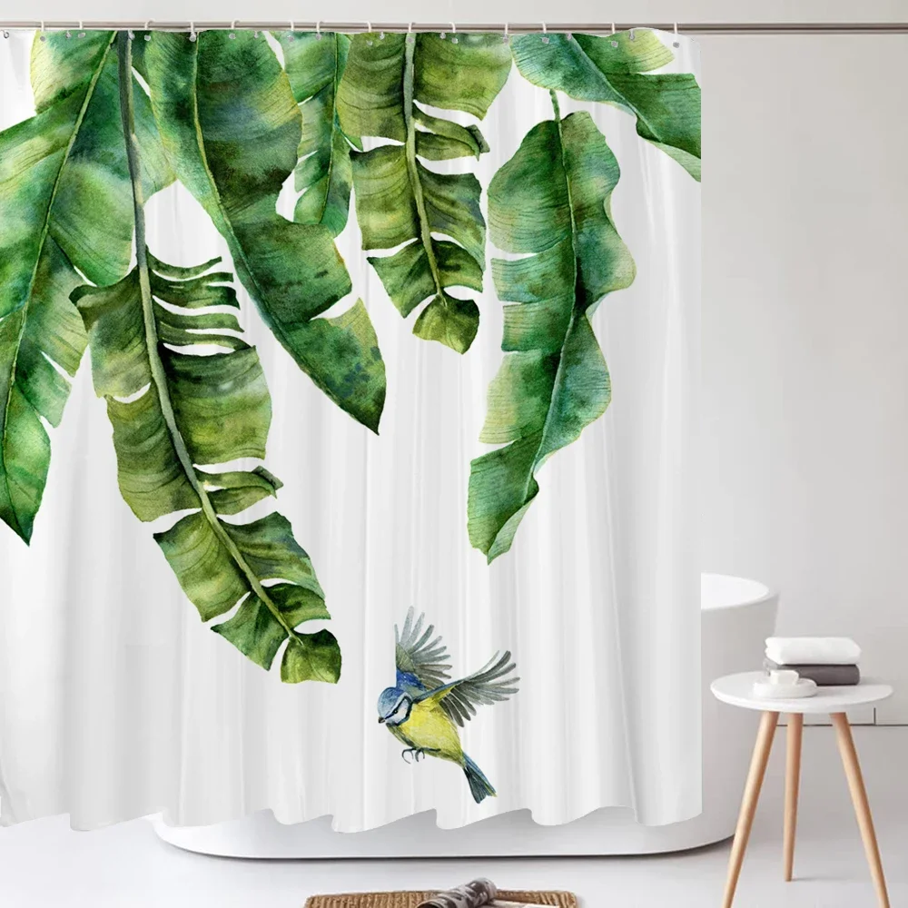 Waterproof Fabric Shower Curtain Printing Fresh Green Plant Leaves Bathroom Curtains Polyester Decoration Bath Screen with Hooks
Waterproof Fabric Shower Curtain Printing Fresh Green Plant Leaves Bathroom Curtains Polyester Decoration Bath Screen with Hooks