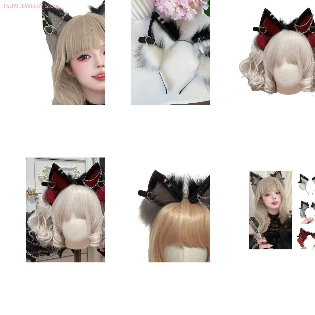 62KE повязка на голову для любителей кино с кошачьими ушками и серьгами из сплава, повязка на голову для косплея для взрослых
62KE повязка на голову для любителей кино с кошачьими ушками и серьгами из сплава, повязка на голову для косплея для взрослых