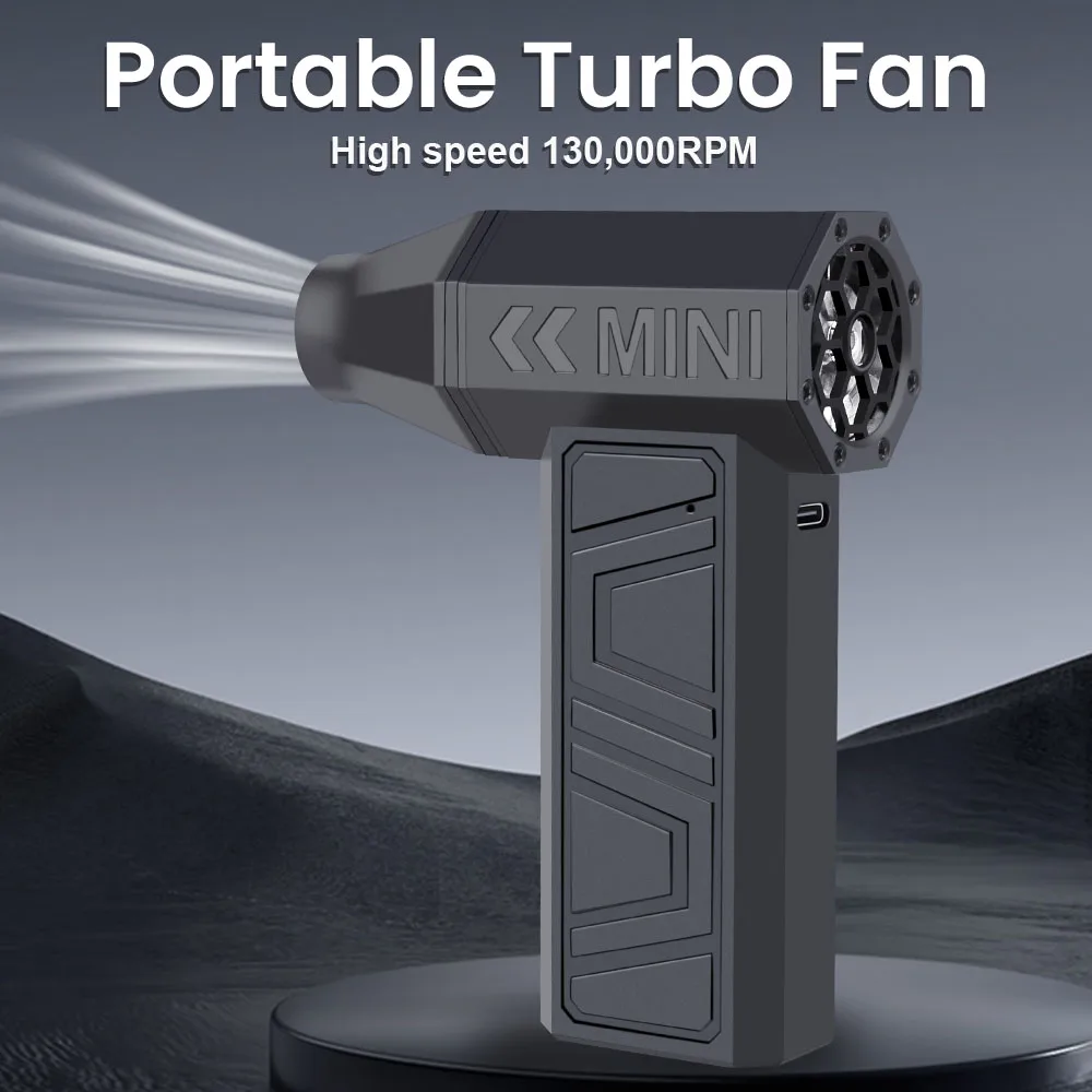 Чистящий вентилятор Type-C, зарядка, 4 передачи, регулируемые, 130000 об/мин, электрическая воздушная тряпка, турбореактивный вентилятор, автомобильный продувка снега 
Чистящий вентилятор Type-C, зарядка, 4 передачи, регулируемые, 130000 об/мин, электрическая воздушная тряпка, турбореактивный вентилятор, автомобильный продувка снега